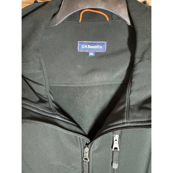 GH Bass & Co Hooded Soft Shell Black Men's XXL Sharp Dress Coat Jacket - Picture 3 of 10